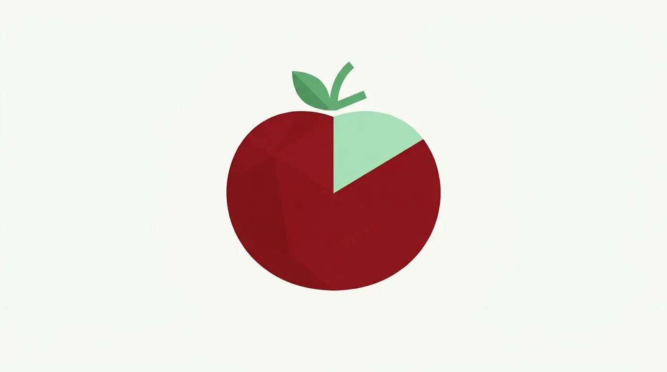 Gráfico minimalista ilustrando a Técnica Pomodoro, mostrando um longo período de foco seguido por um curto período de descanso.